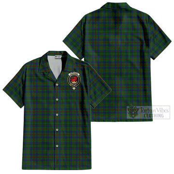 Moncreiffe of Atholl Tartan Cotton Hawaiian Shirt with Family Crest