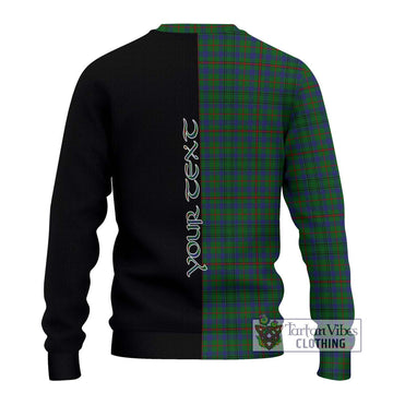 Moncreiffe of Atholl Tartan Ugly Sweater with Family Crest and Half Of Me Style