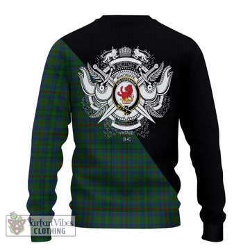 Moncreiffe of Atholl Tartan Ugly Sweater with Family Crest and Military Logo Style