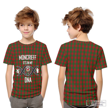 Moncrieff (Moncreiffe) Tartan Kid T-Shirt with Family Crest DNA In Me Style