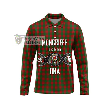 Moncrieff (Moncreiffe) Tartan Long Sleeve Polo Shirt with Family Crest DNA In Me Style