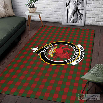 Moncrieff (Moncreiffe) Tartan Area Rug with Family Crest