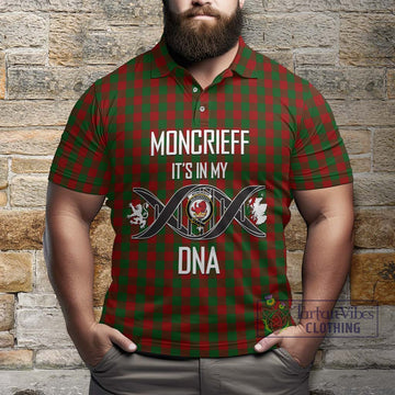 Moncrieff (Moncreiffe) Tartan Polo Shirt with Family Crest DNA In Me Style