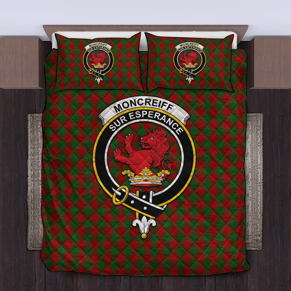 Moncrieff (Moncreiffe) Tartan Quilt Bed Set with Family Crest Twin - Tartan Vibes Clothing