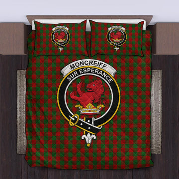 Moncrieff (Moncreiffe) Tartan Quilt Bed Set with Family Crest