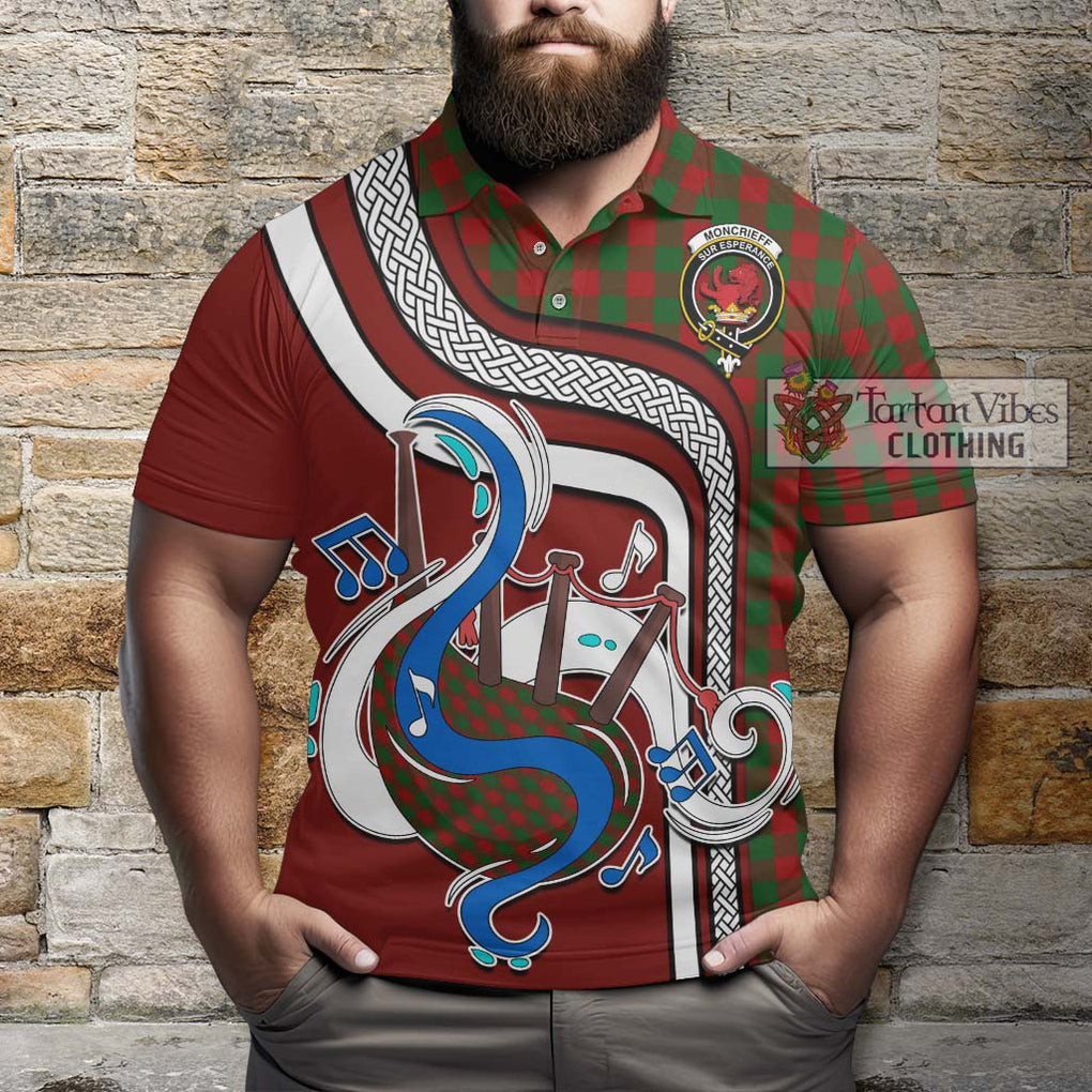 Tartan Vibes Clothing Moncrieff Tartan Polo Shirt with Epic Bagpipe Style