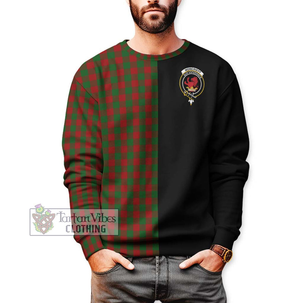 Moncrieff (Moncreiffe) Tartan Sweatshirt with Family Crest and Half Of Me Style Unisex - Tartanvibesclothing Shop