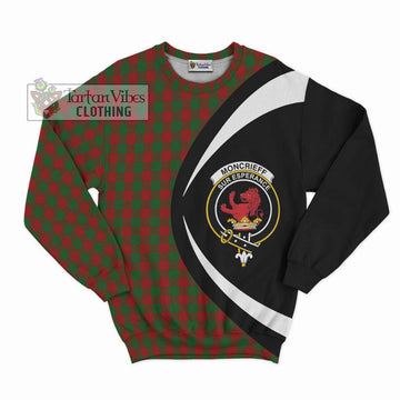 Moncrieff (Moncreiffe) Tartan Sweatshirt with Family Crest Circle Style