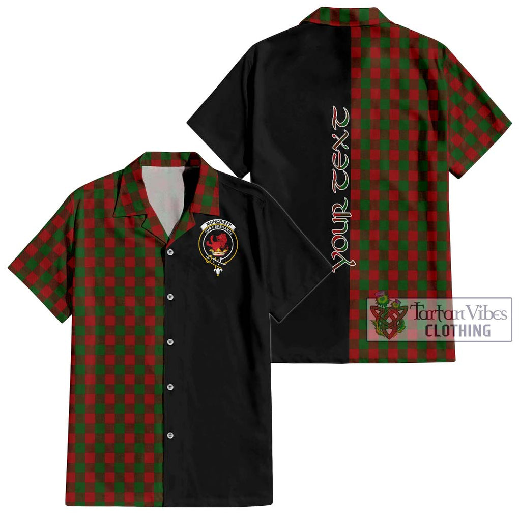 Moncrieff (Moncreiffe) Tartan Short Sleeve Button Shirt with Family Crest and Half Of Me Style Kid - Tartanvibesclothing Shop