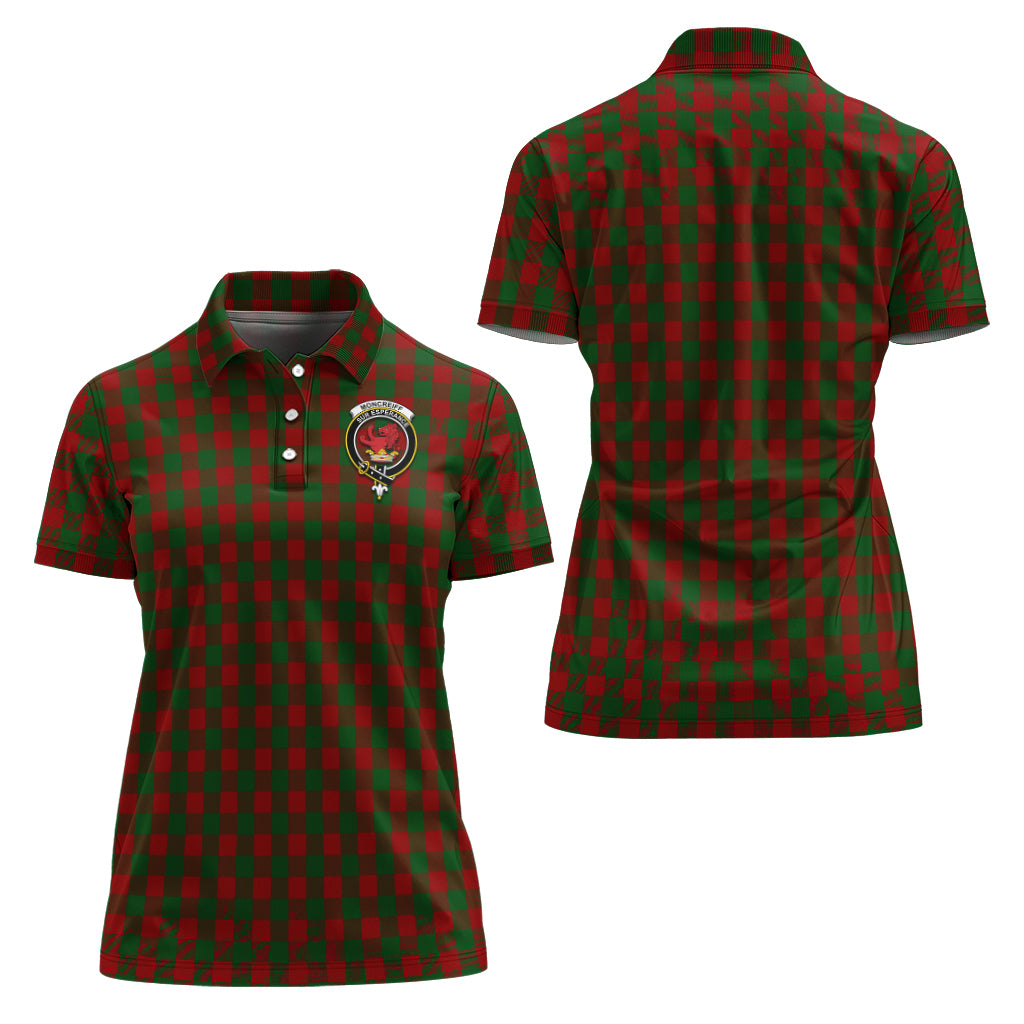 Moncrieff (Moncreiffe) Tartan Polo Shirt with Family Crest For Women Women - Tartan Vibes Clothing