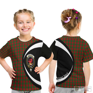 Moncrieff (Moncreiffe) Tartan Kid T-Shirt with Family Crest Circle Style