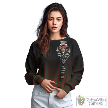 Moncrieff (Moncreiffe) Tartan Sweatshirt Featuring Alba Gu Brath Family Crest Celtic Inspired