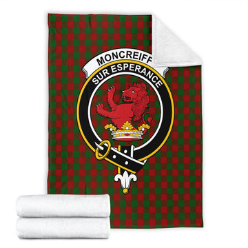 Moncrieff (Moncreiffe) Tartan Blanket with Family Crest