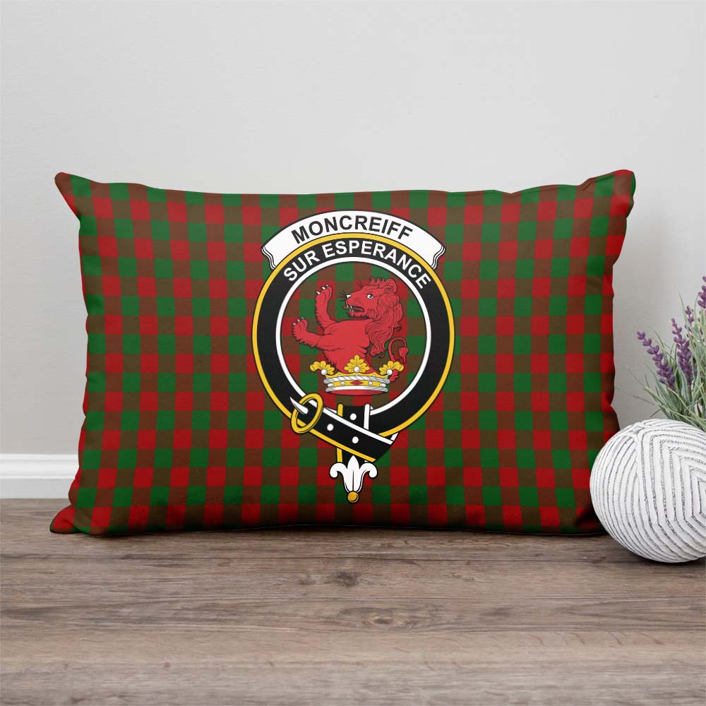 Moncrieff Tartan Pillow Cover with Family Crest Rectangle Pillow Cover - Tartanvibesclothing