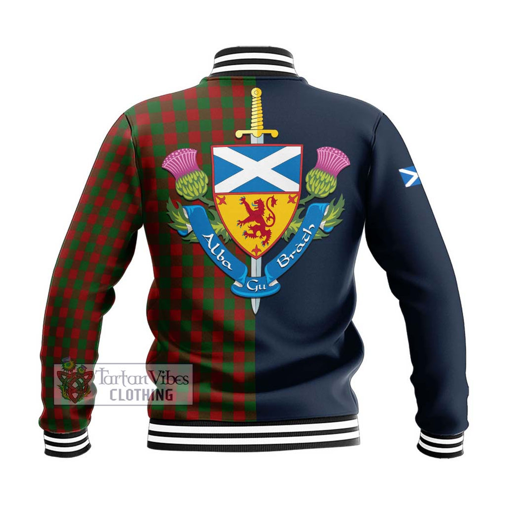 Tartan Vibes Clothing Moncrieff Tartan Baseball Jacket with Scottish Lion Royal Arm Half Style