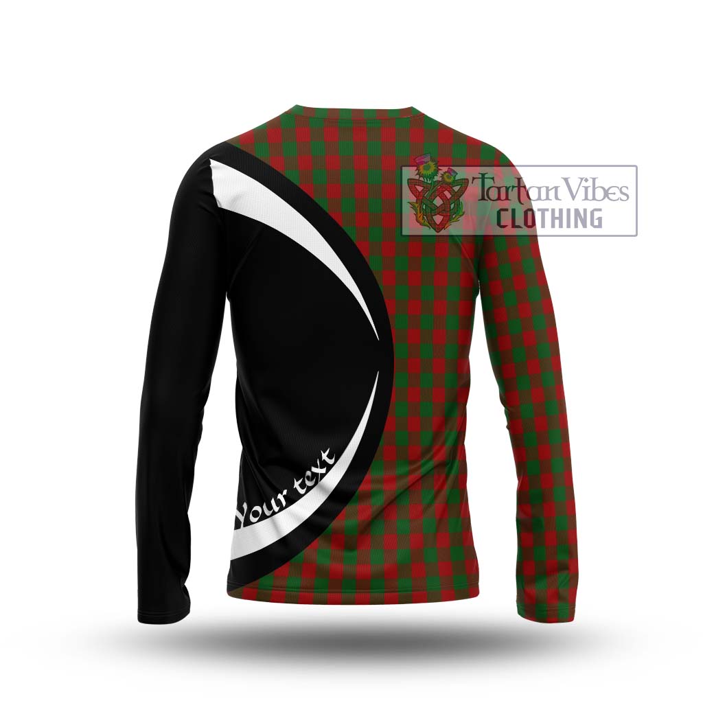 Moncrieff (Moncreiffe) Tartan Long Sleeve T-Shirt with Family Crest Circle Style - Tartan Vibes Clothing