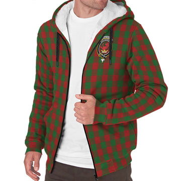 Moncrieff (Moncreiffe) Tartan Sherpa Hoodie with Family Crest