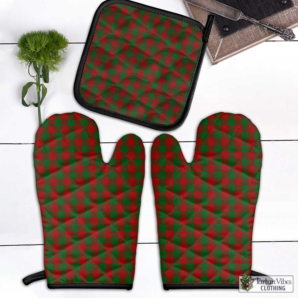 Moncrieff (Moncreiffe) Tartan Combo Oven Mitt & Pot-Holder Combo 1 Oven Mitt & 1 Pot-Holder Black - Tartan Vibes Clothing