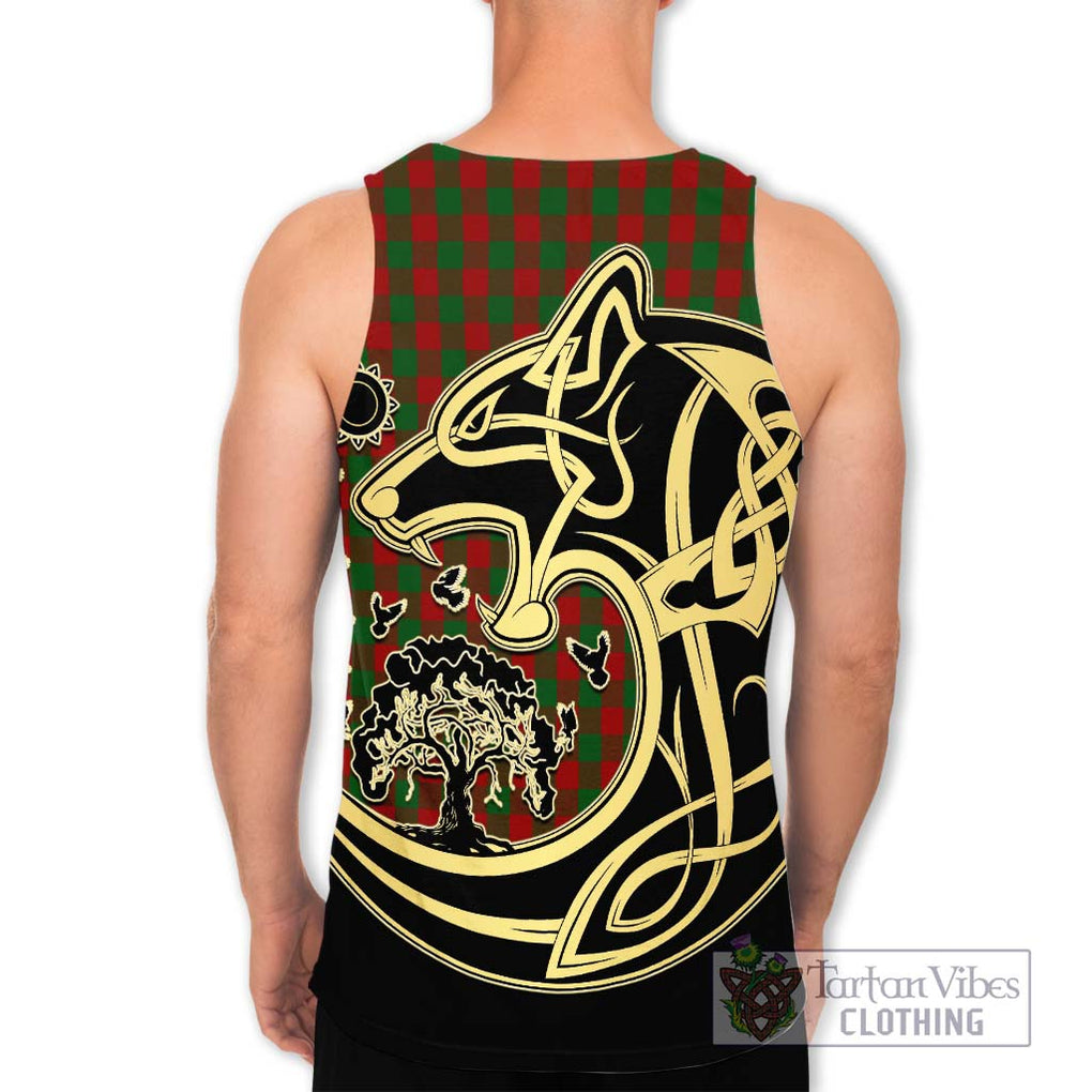 Moncrieff (Moncreiffe) Tartan Men's Tank Top with Family Crest Celtic Wolf Style - Tartan Vibes Clothing