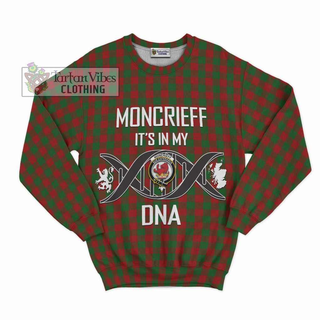 Moncrieff (Moncreiffe) Tartan Sweatshirt with Family Crest DNA In Me Style - Tartanvibesclothing Shop