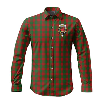 Moncrieff (Moncreiffe) Tartan Long Sleeve Button Up Shirt with Family Crest