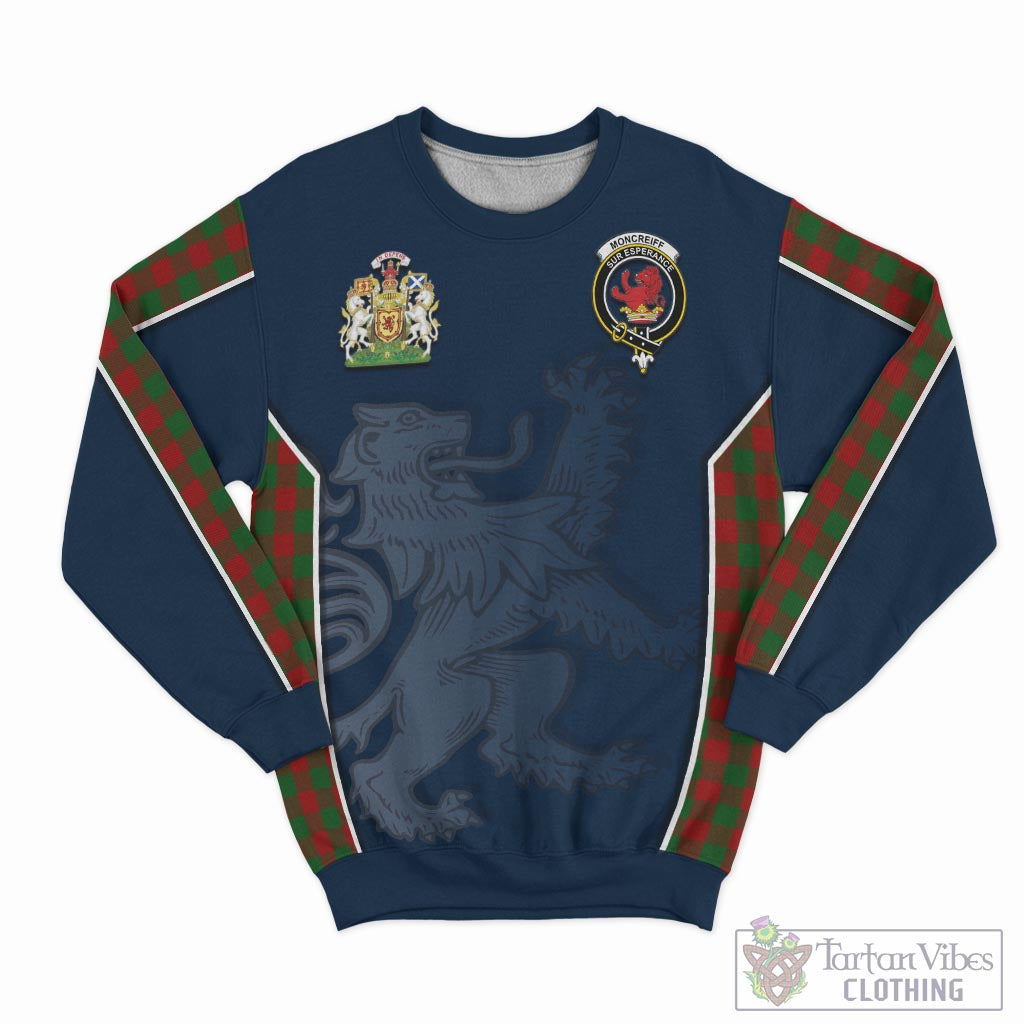 Tartan Vibes Clothing Moncrieff Tartan Sweater with Family Crest and Lion Rampant Vibes Sport Style