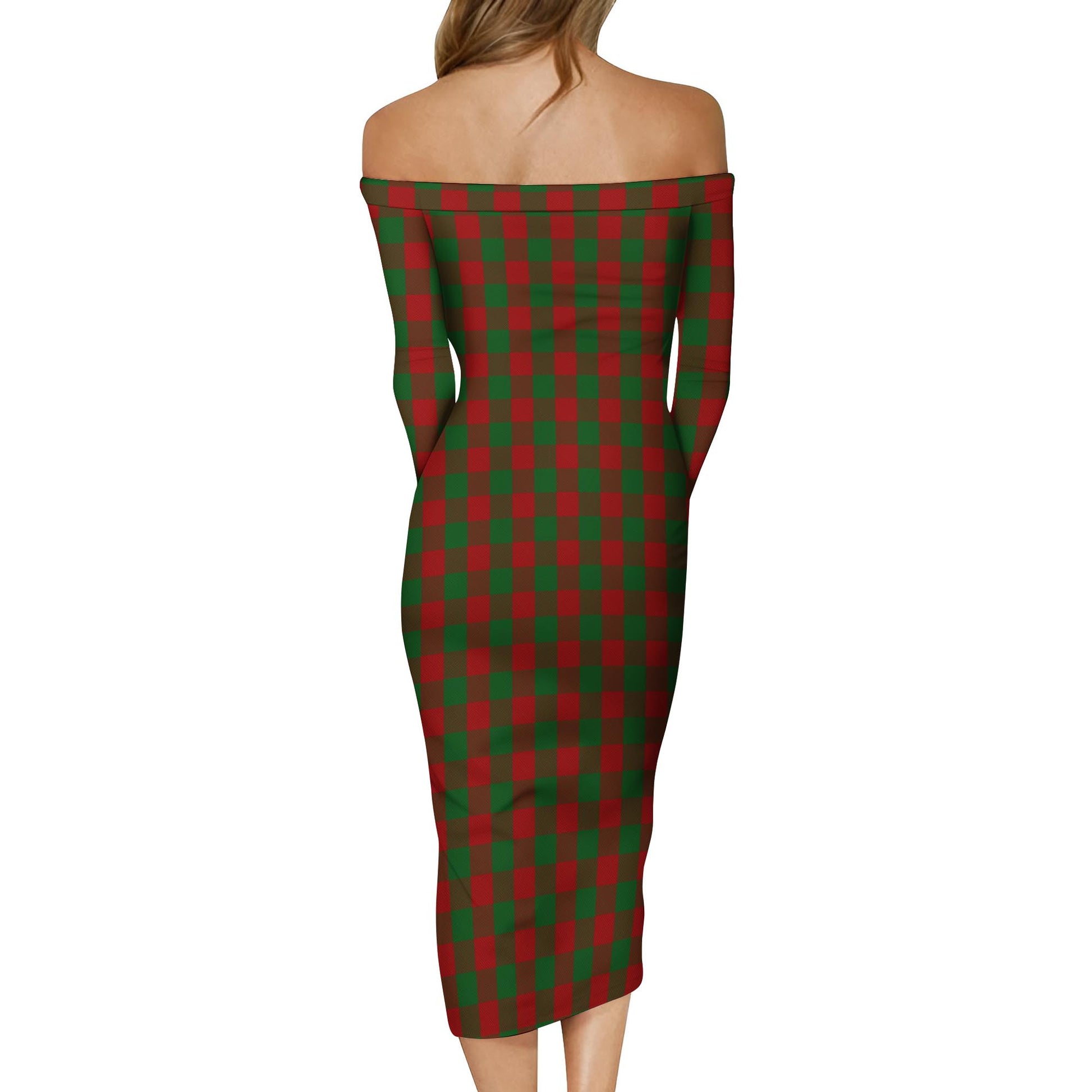 Moncrieff Tartan Off Shoulder Lady Dress - Tartanvibesclothing