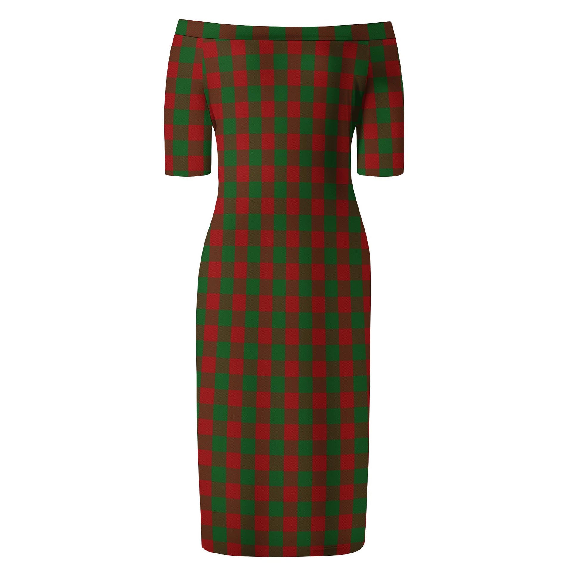 Moncrieff Tartan Off Shoulder Lady Dress - Tartanvibesclothing