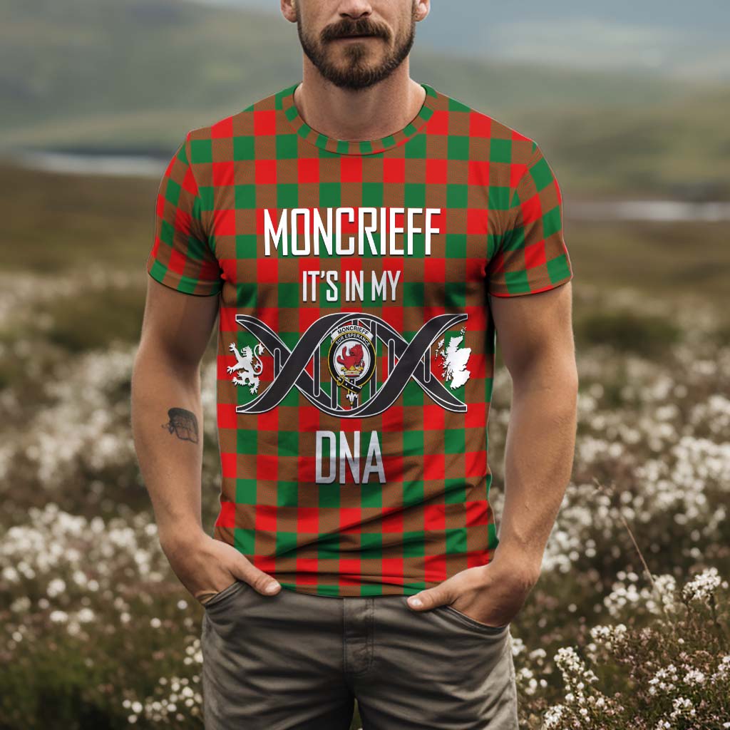 Tartan Vibes Clothing Moncrieff Modern Tartan T-Shirt with Family Crest DNA In Me Style