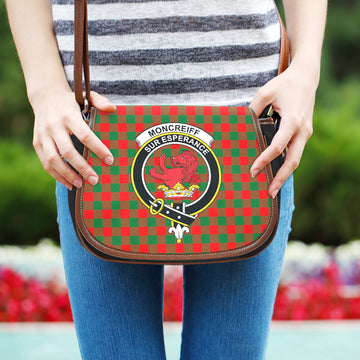 Moncrieff Modern Tartan Saddle Bag with Family Crest