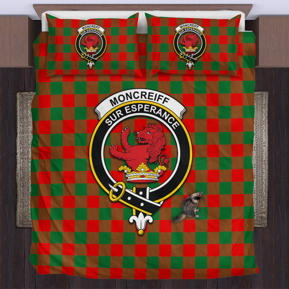 Moncrieff Modern Tartan Bedding Set with Family Crest US Bedding Set - Tartan Vibes Clothing