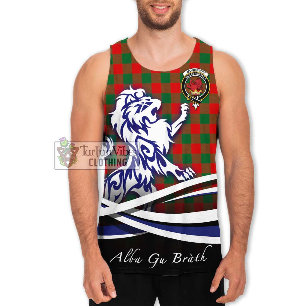 Moncrieff Modern Tartan Men's Tank Top with Alba Gu Brath Regal Lion Emblem Men - Tartanvibesclothing Shop