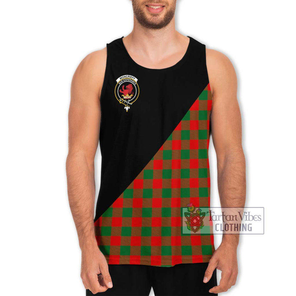 Moncrieff Modern Tartan Men's Tank Top with Family Crest and Military Logo Style Men - Tartanvibesclothing Shop