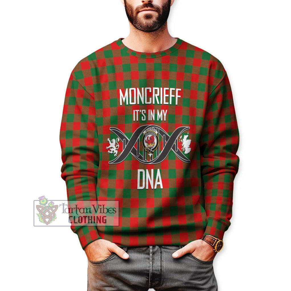 Moncrieff Modern Tartan Sweatshirt with Family Crest DNA In Me Style Unisex - Tartanvibesclothing Shop