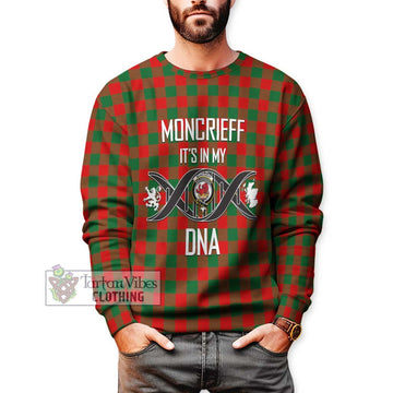 Moncrieff Modern Tartan Sweatshirt with Family Crest DNA In Me Style