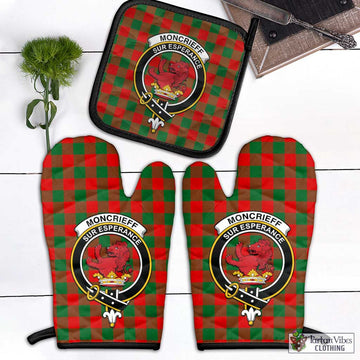 Moncrieff Modern Tartan Combo Oven Mitt & Pot-Holder with Family Crest