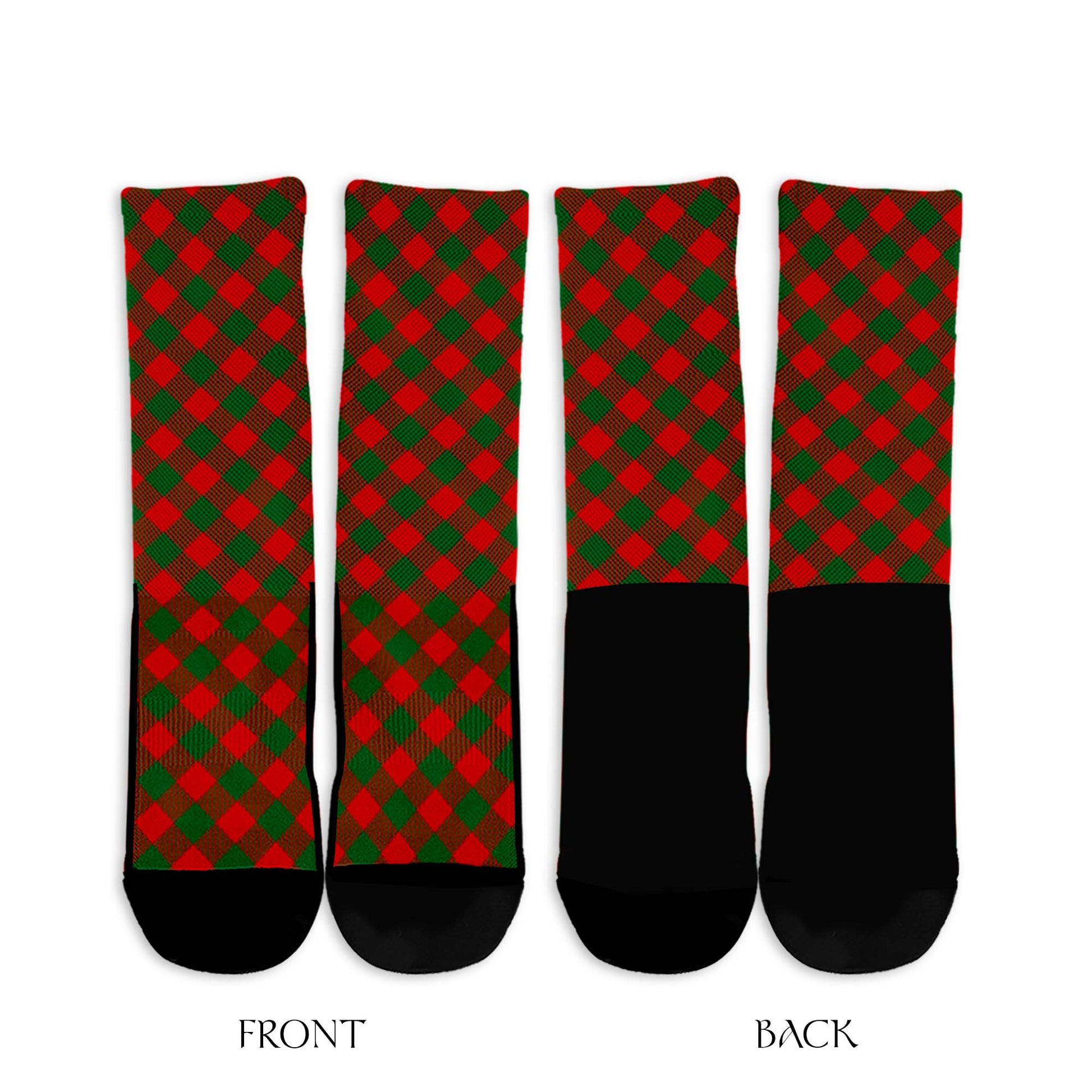 Moncrieff Modern Tartan Crew Socks Cross Tartan Style - Tartanvibesclothing