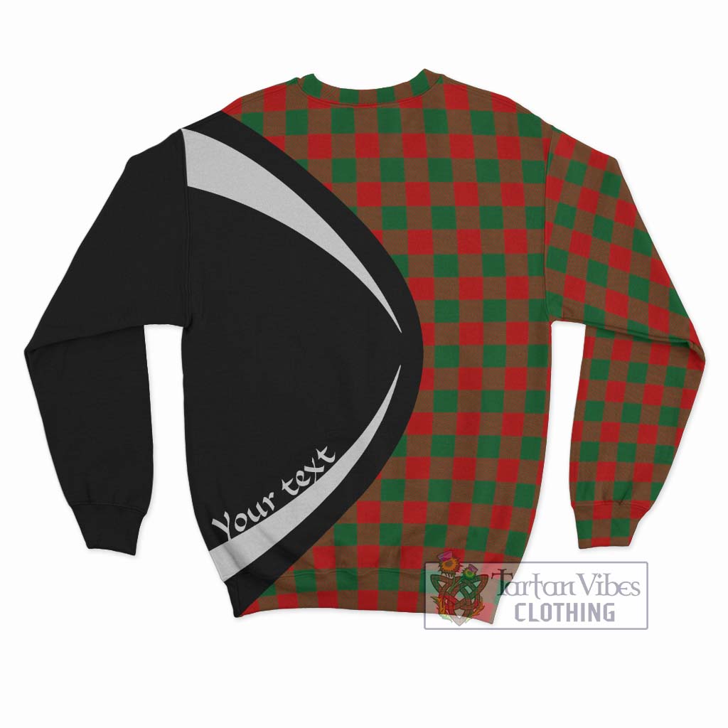 Moncrieff Modern Tartan Sweatshirt with Family Crest Circle Style - Tartan Vibes Clothing