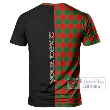 Moncrieff Modern Tartan T-Shirt with Family Crest and Half Of Me Style