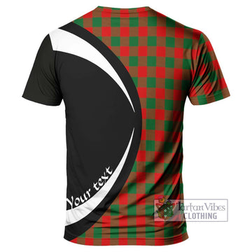 Moncrieff Modern Tartan T-Shirt with Family Crest Circle Style