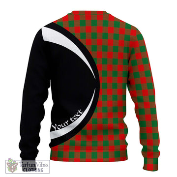 Moncrieff Modern Tartan Knitted Sweater with Family Crest Circle Style