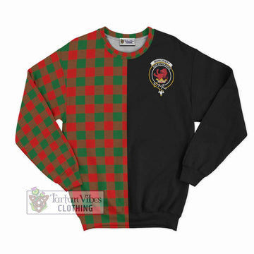 Moncrieff Modern Tartan Sweatshirt with Family Crest and Half Of Me Style