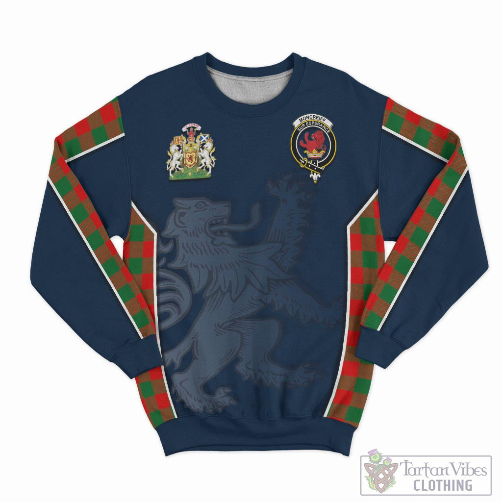 Tartan Vibes Clothing Moncrieff Modern Tartan Sweater with Family Crest and Lion Rampant Vibes Sport Style