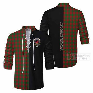 Moncrieff (Moncreiffe) Tartan Ghillie Kilt Shirt with Family Crest and Half Of Me Style