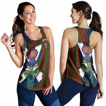 Moncrieff (Moncreiffe) Tartan Family Crest Women's Racerback Tanks Scottish Thistle Celtic Inspired 4XL - Tartan Vibes Clothing