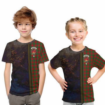 Moncrieff (Moncreiffe) Tartan Family Crest Kid T-Shirt Alba Gu Brath Be Brave Lion Ancient Style Youth XL Size14 - Tartan Vibes Clothing