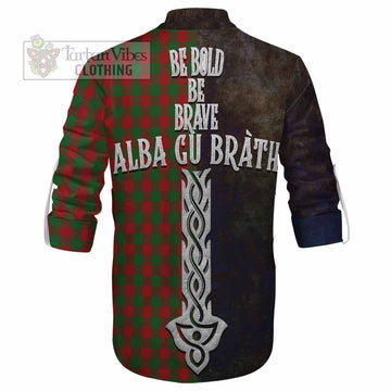 Moncrieff (Moncreiffe) Tartan Family Crest Ghillie Kilt Shirt Alba Gu Brath Be Brave Lion Ancient Style - Tartan Vibes Clothing