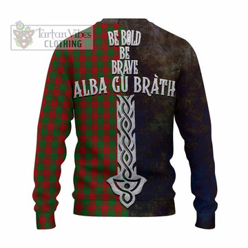 Moncrieff (Moncreiffe) Tartan Family Crest Knitted Sweater Alba Gu Brath Be Brave Lion Ancient Style - Tartan Vibes Clothing