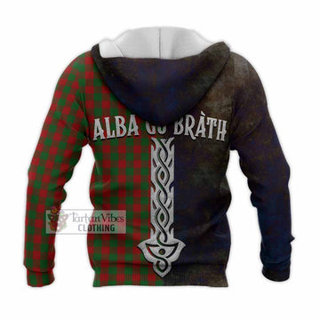 Moncrieff (Moncreiffe) Tartan Family Crest Knitted Hoodie Alba Gu Brath Be Brave Lion Ancient Style - Tartan Vibes Clothing