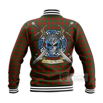 Moncrieff (Moncreiffe) Tartan Baseball Jacket with Family Crest Celtic Skull Style